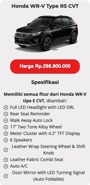 Honda WR-V RS CVT