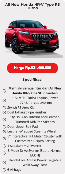 Honda HR-V RS Turbo