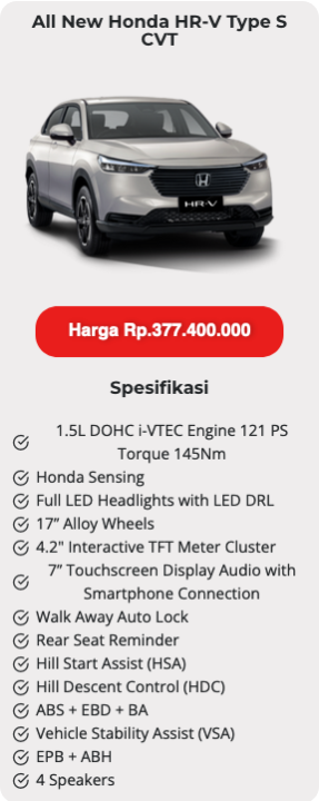 Honda HR-V S CVT
